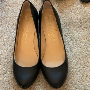 Black wedges, Jessica Simpson size 9